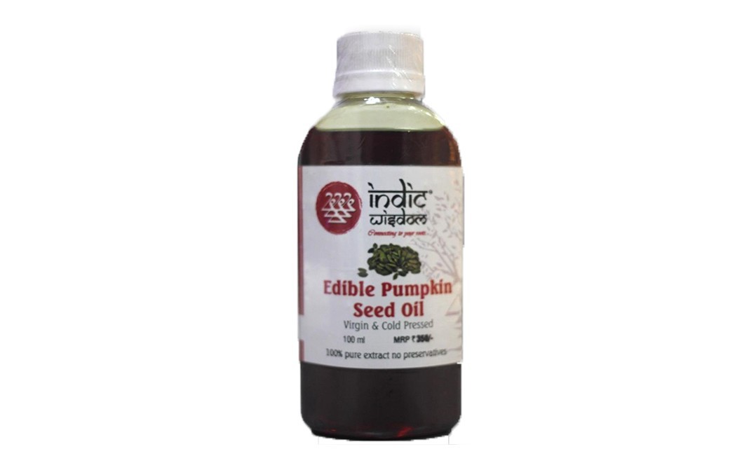 Indic Wisdom Edible Pumpkin Seed Oil    Plastic Bottle  100 millilitre